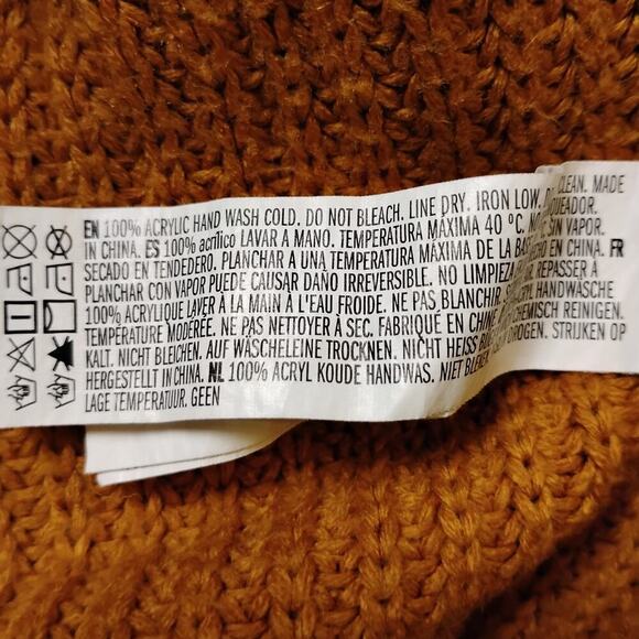 Forever 21 Mustard Knit Keyhole Sweater, L - Picture 11 of 11